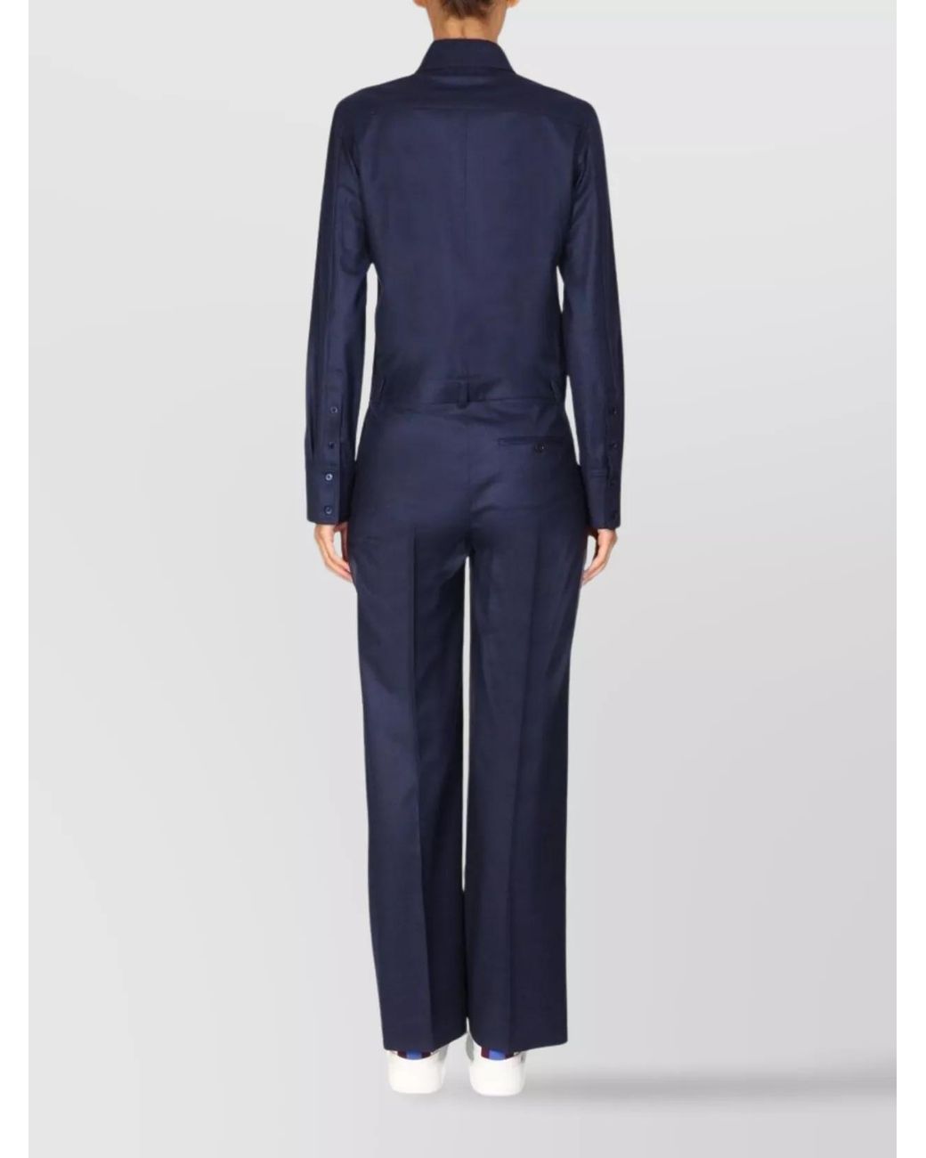 Stella McCartney Blue Wool Jumpsuit
