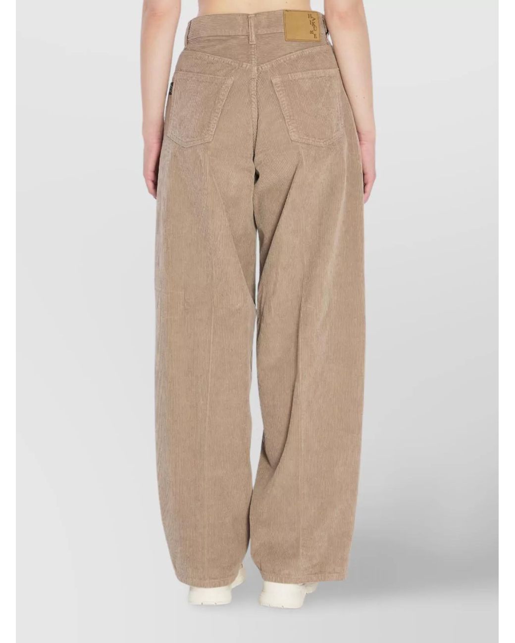 Haikure Natural Corduroy High-Rise Wide-Leg Trousers
