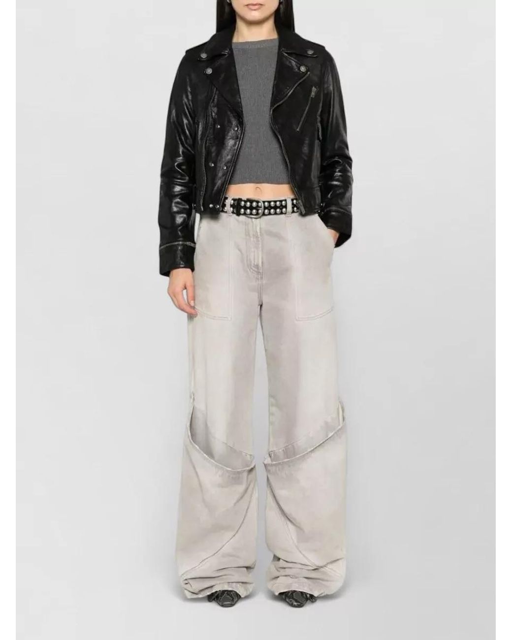 Golden Goose Deluxe Brand Black Leather Biker Jacket