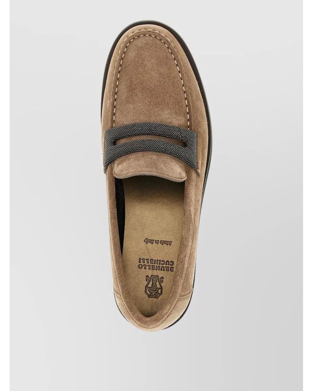 Brunello Cucinelli Brown Leather Loafers