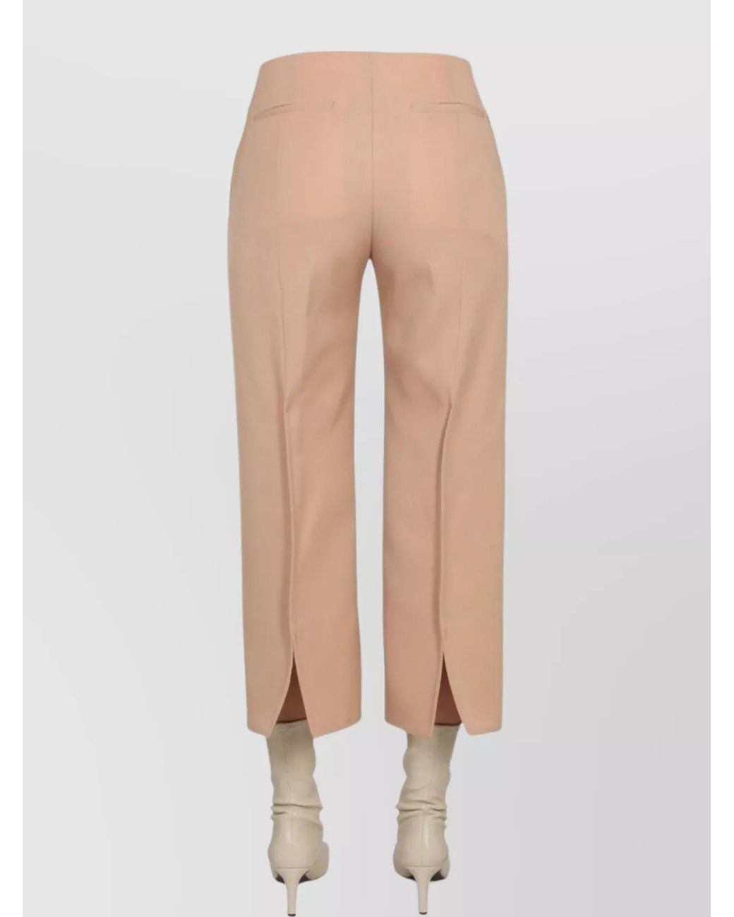 Jil Sander White Wool Cropped Trousers