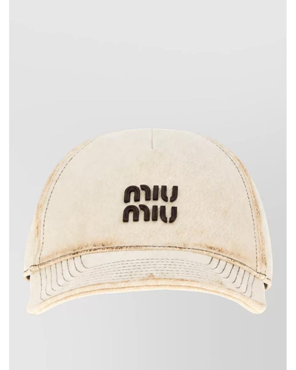 Miu Miu Natural Cotton Baseball Cap