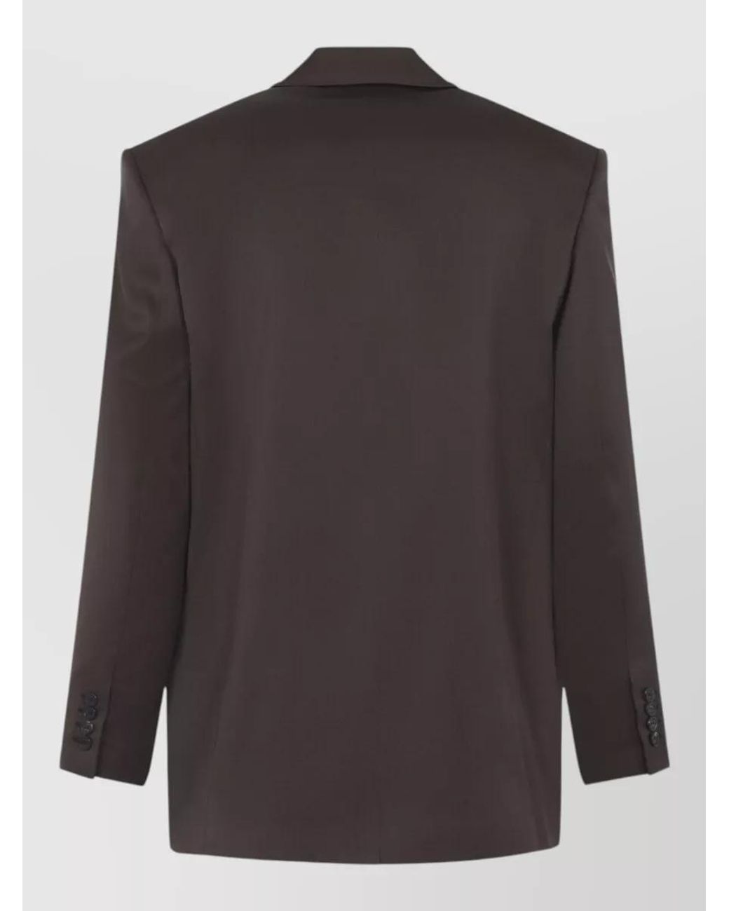 Saint Laurent Black Silk Satin Double-Breasted Blazer for men