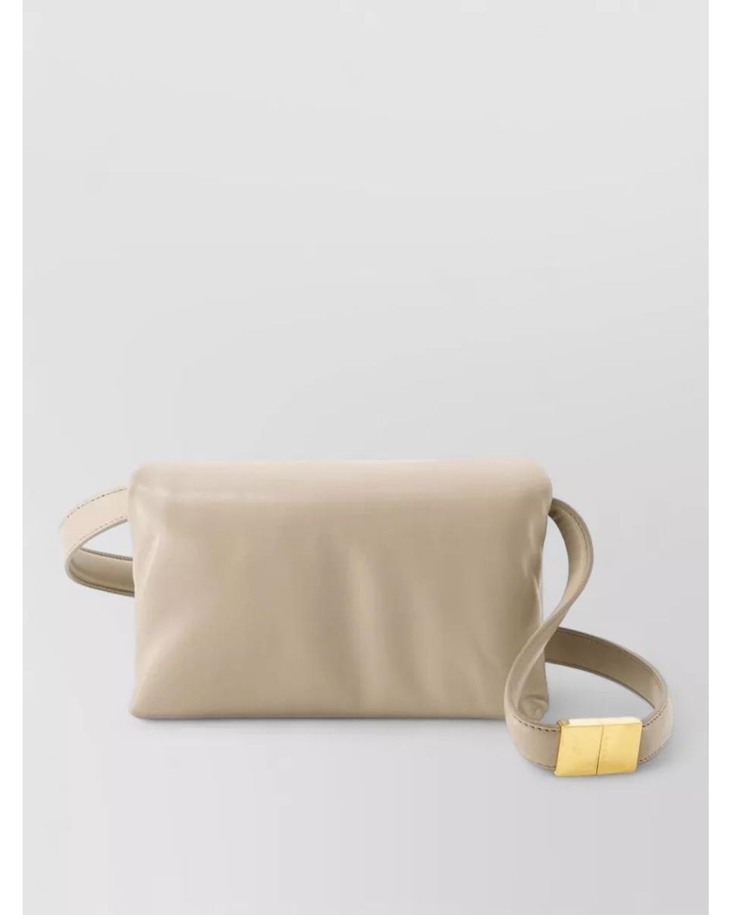 Marni Natural Prisma Small Leather Shoulder Bag