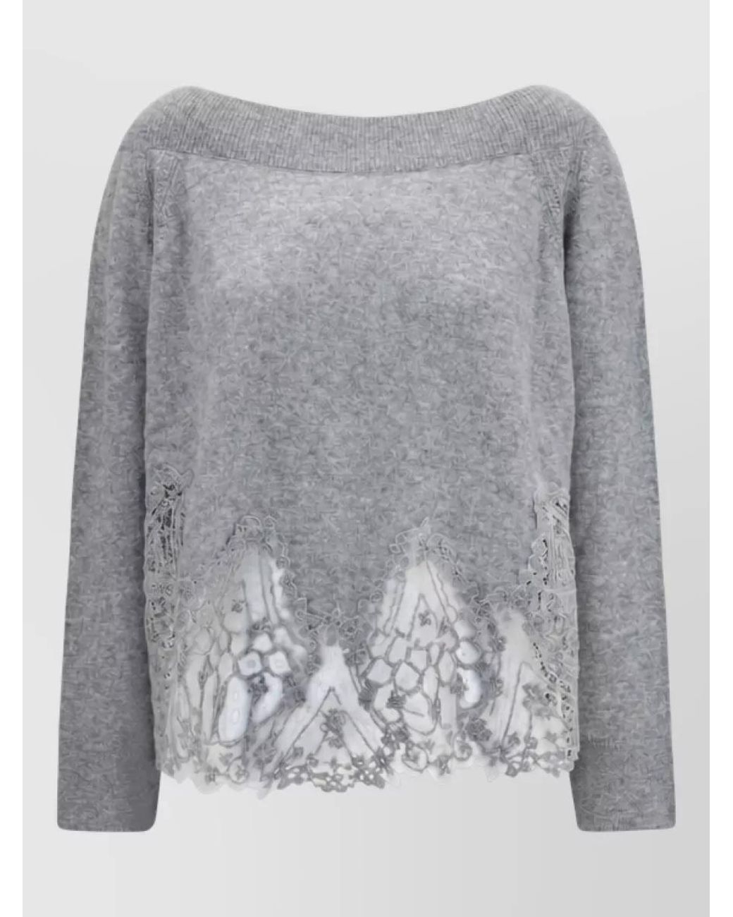 Ermanno Scervino Gray Cashmere Sweater
