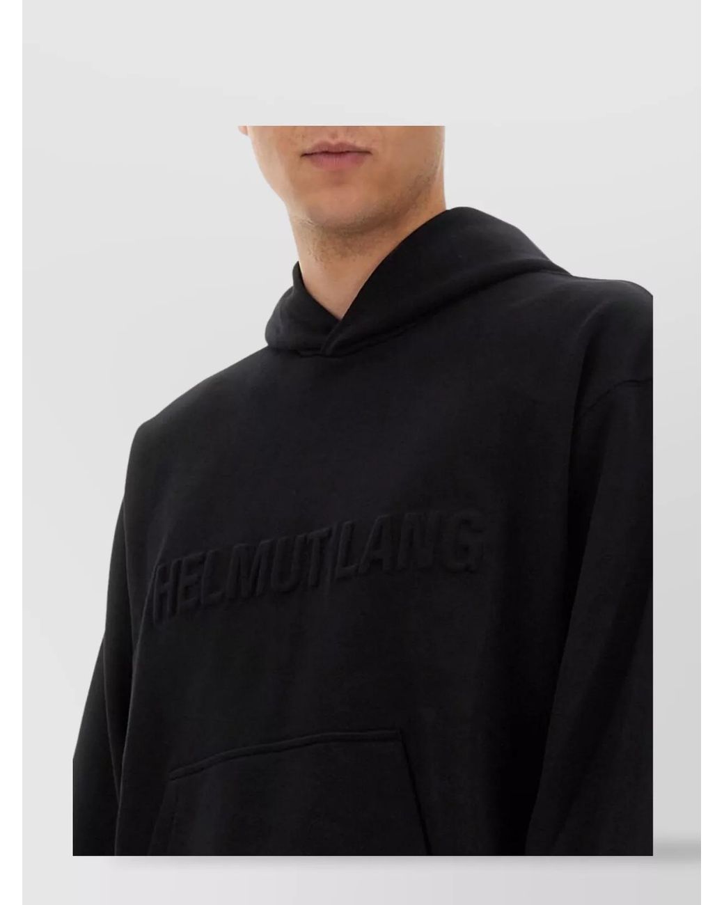 Helmut Lang Black Regular-Fit Cotton Hoodie for men