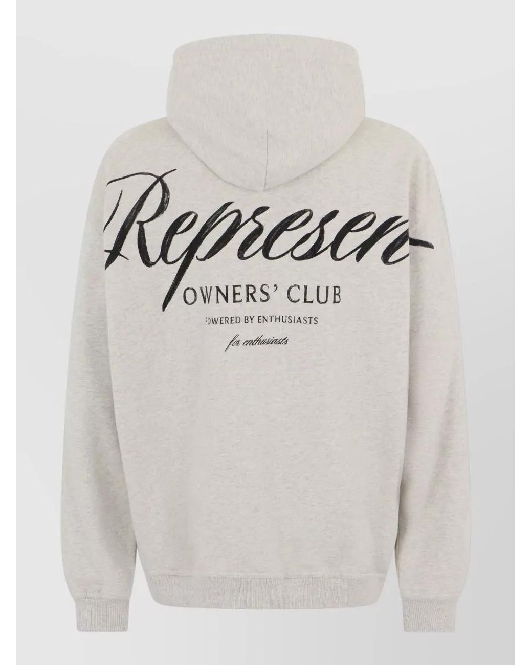 Represent Gray Cotton Oversized Hoodie for men