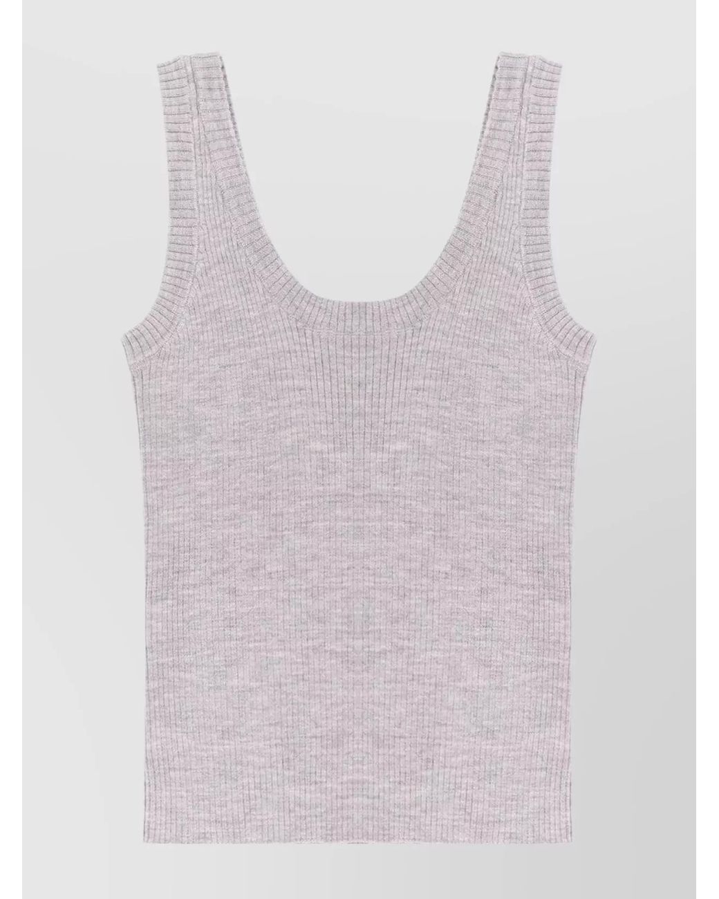 Brunello Cucinelli Purple Tank Top Cashmere Wool Monili Detail