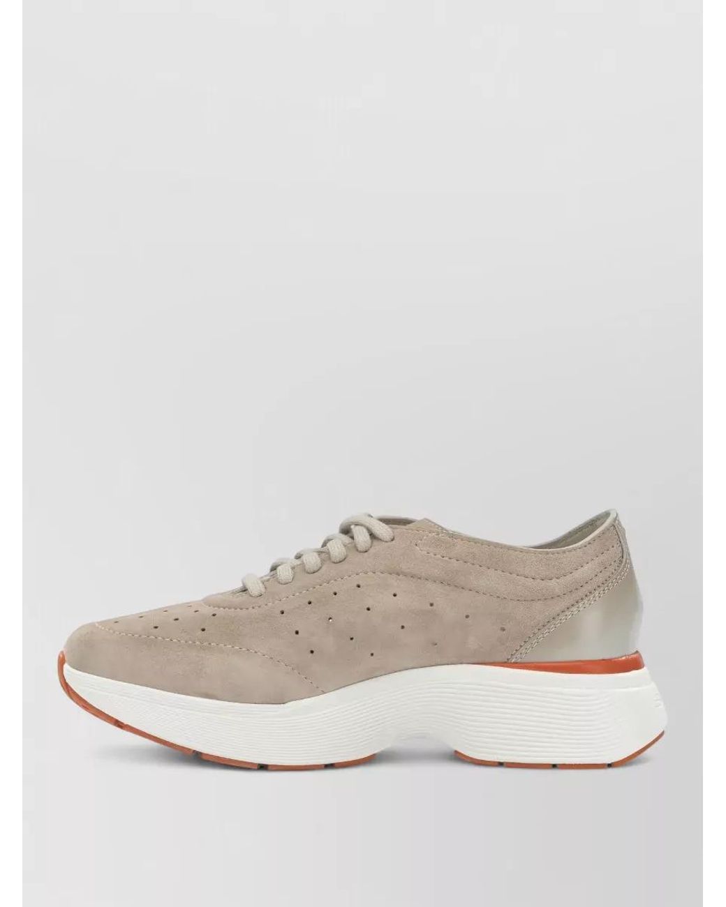 Santoni Natural Leather High Sneakers
