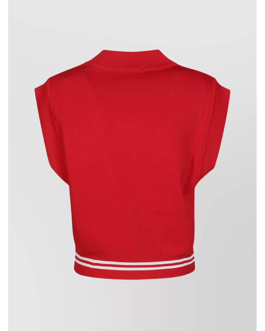 Autry Red Viscose Regular-Fit Vest