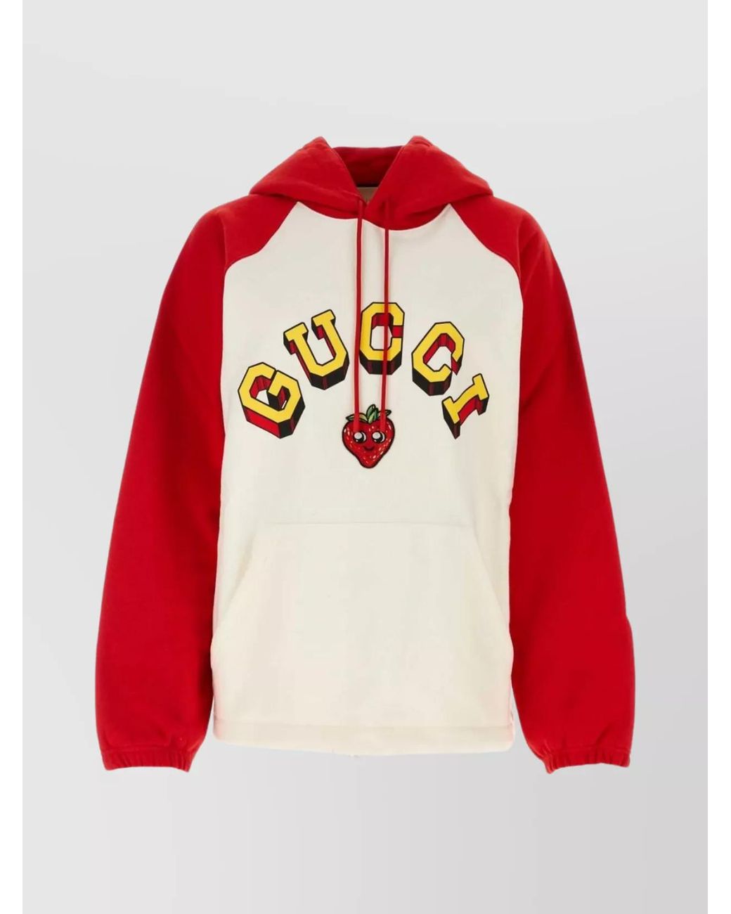 Gucci Red Two-tone Cotton Oversize Sweatshirt