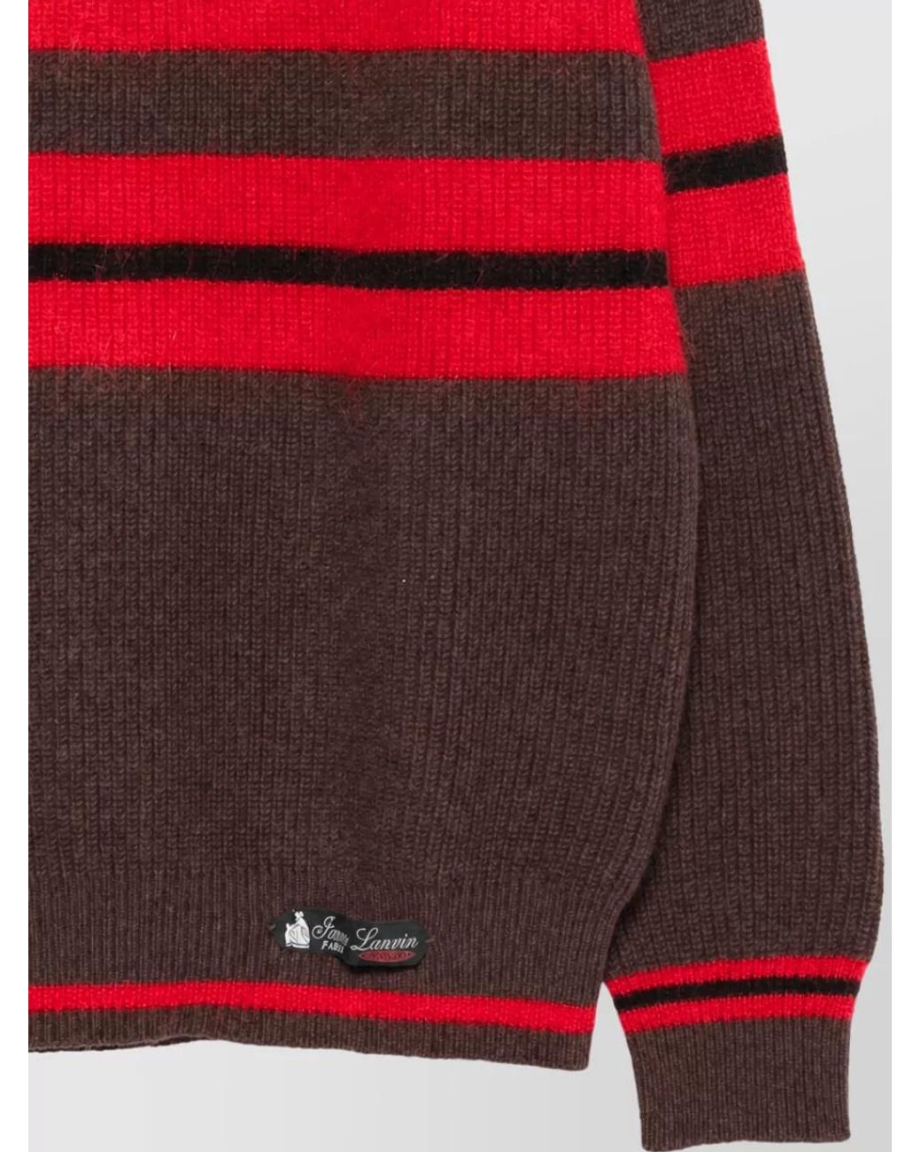 Lanvin Red Cashmere Crewneck Jumper for men