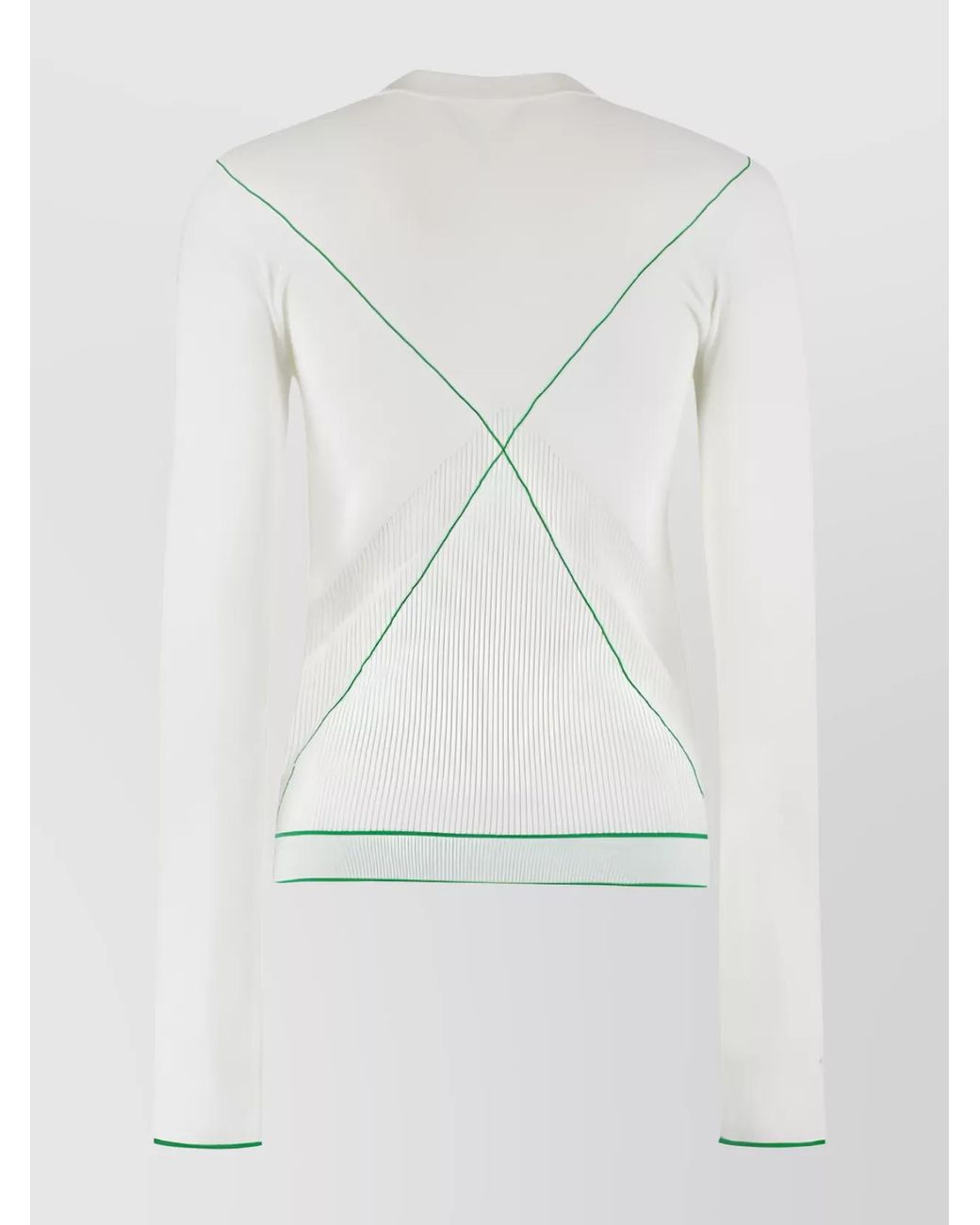 Bottega Veneta White Fine-Knit Crewneck Sweater