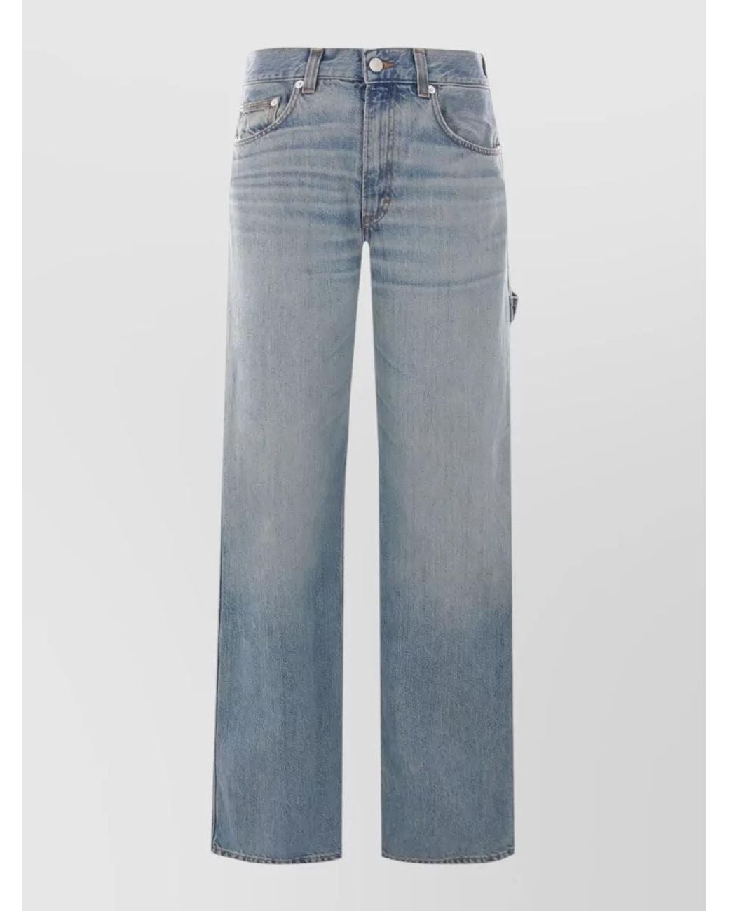 Haikure Blue Denim Straight-Leg Jeans