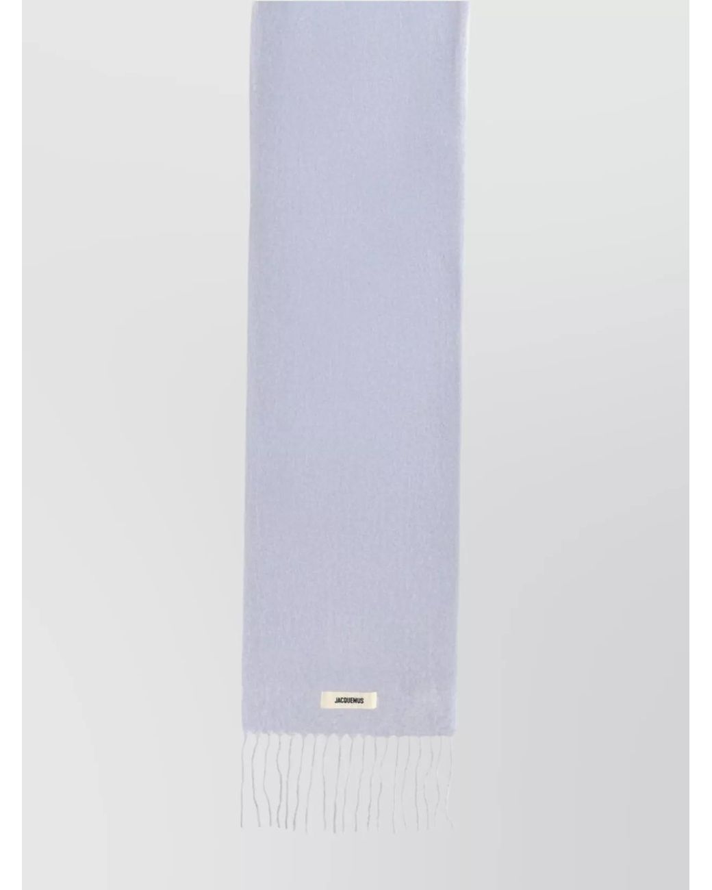Jacquemus White Fringed Edge Scarf For Everyday Wear