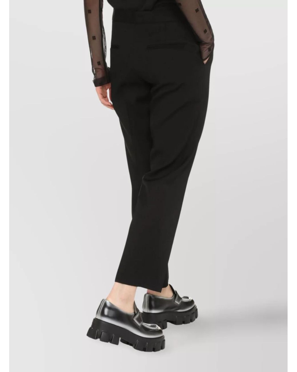 Jil Sander Black Wool Cropped Trousers