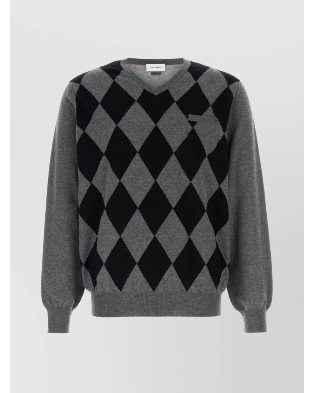 Ferragamo Black Virgin Wool Sweater for men