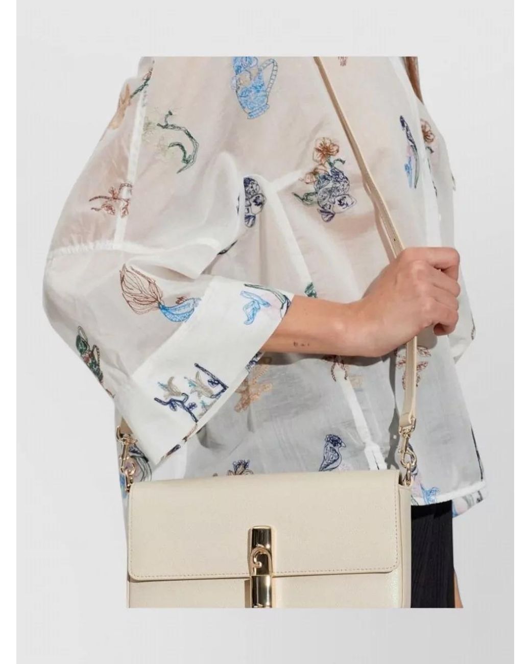 Furla Natural Small Leather Cross-Body Bag