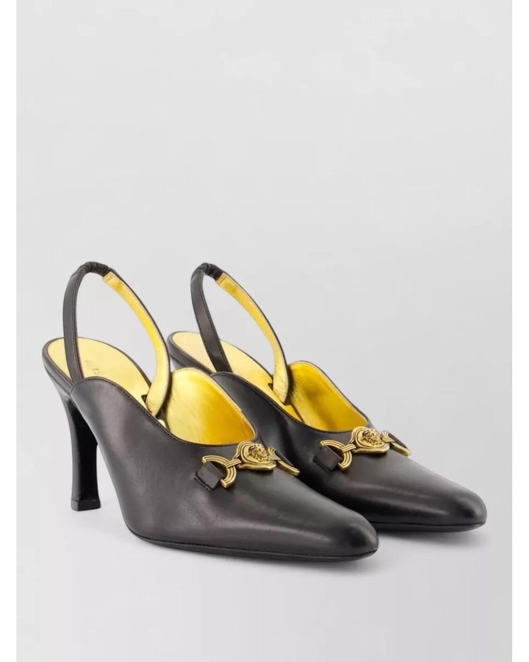 Versace Multicolor Leather Mules