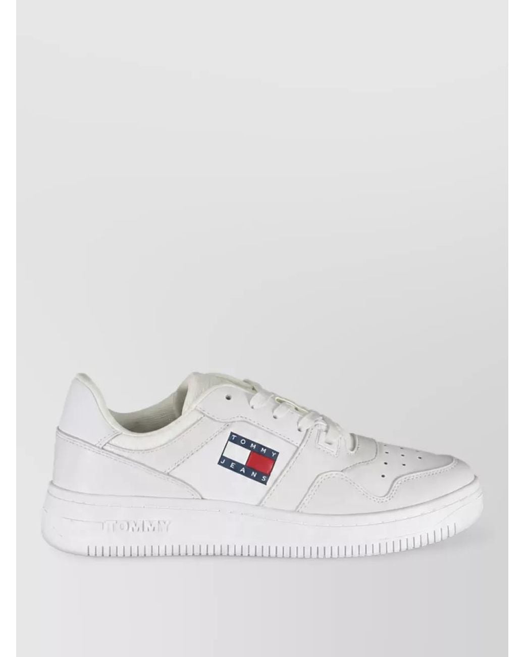Tommy Hilfiger White Eco Leather Low-Top Sneakers