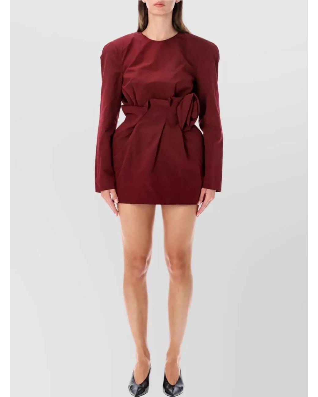 Magda Butrym Red Silk-Blend Mini Dress