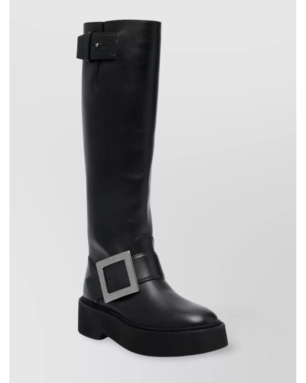 Roger Vivier Black Viv Rangers High Leather Boots