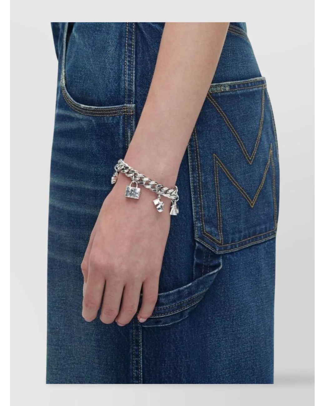 Marc Jacobs Natural Mini Icon Charm Chain Bracelet