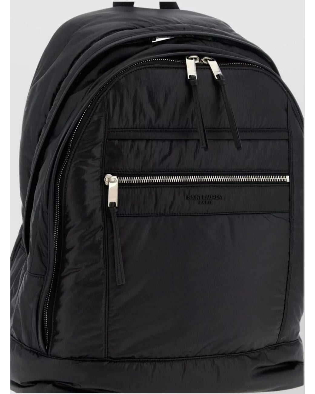 Saint Laurent Black Leather Backpack for men