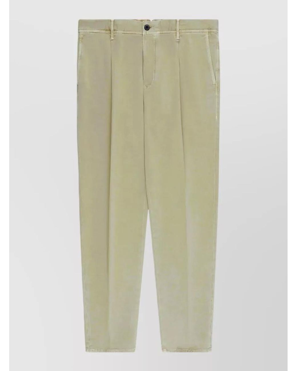 Incotex Green Straight-Leg Trousers for men