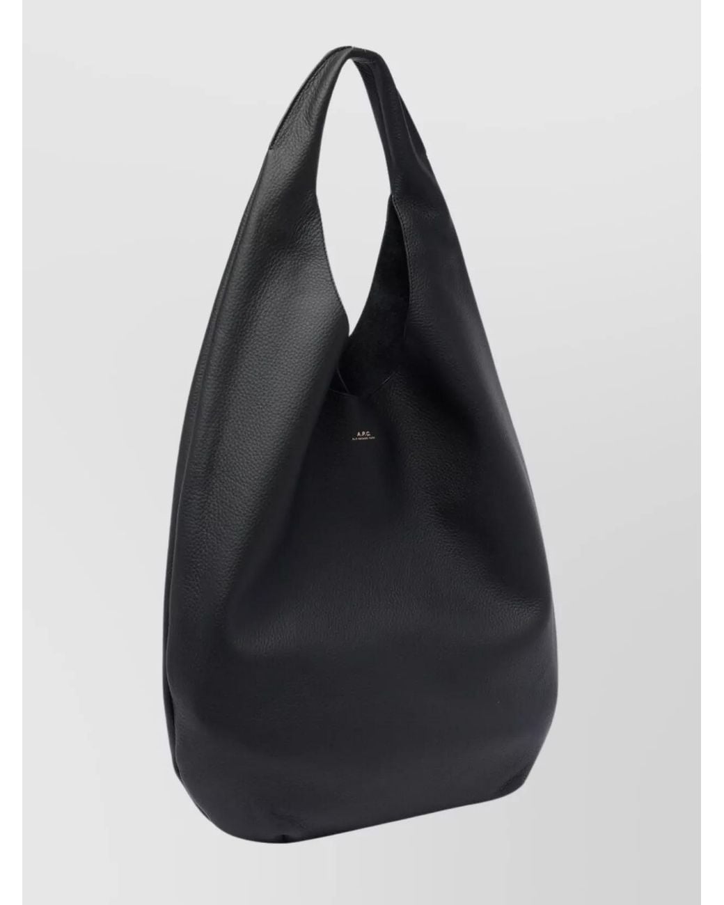 A.P.C. Black Neige Leather Shoulder Bag