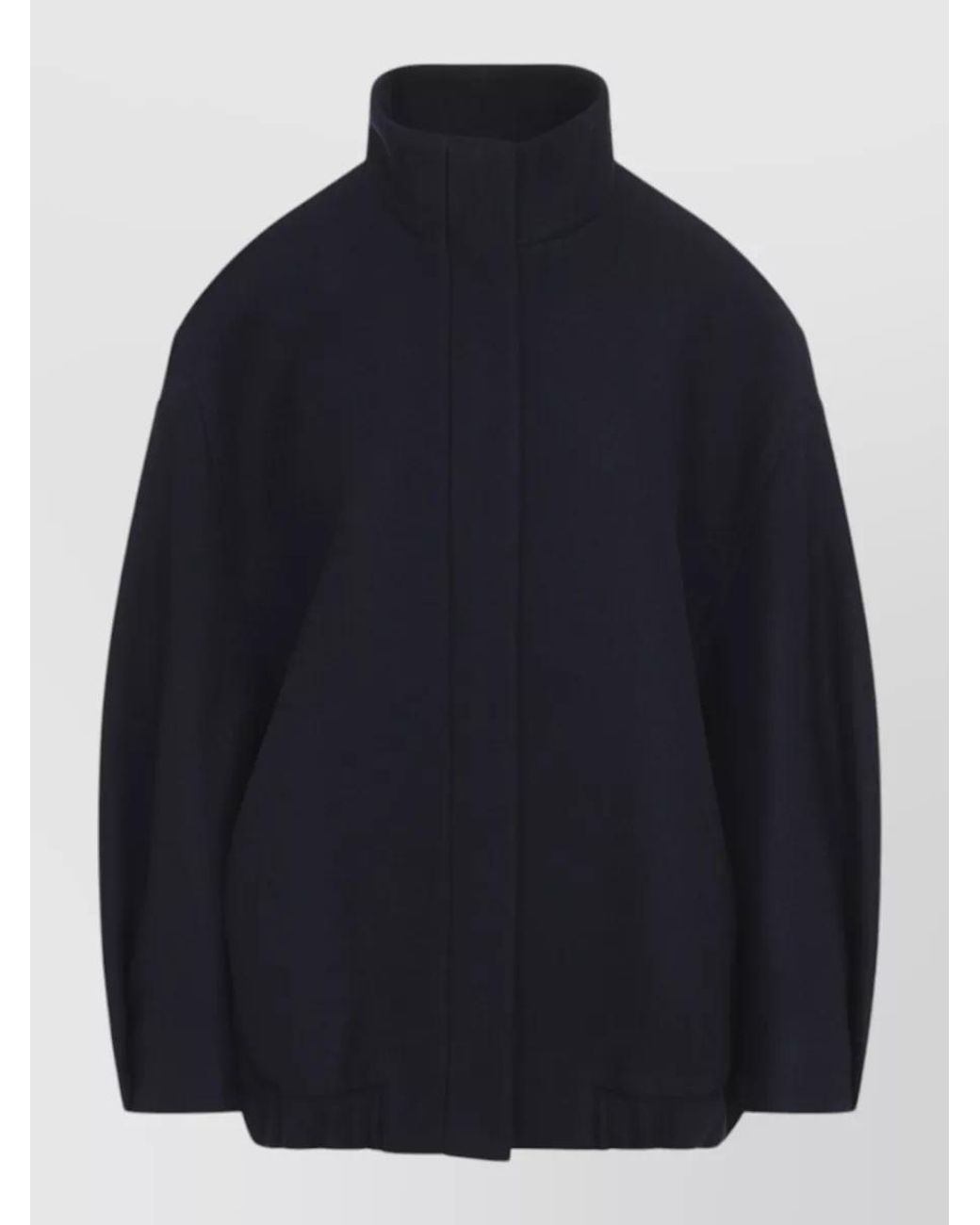 Dries Van Noten Blue Wool Blend Oversized Coat