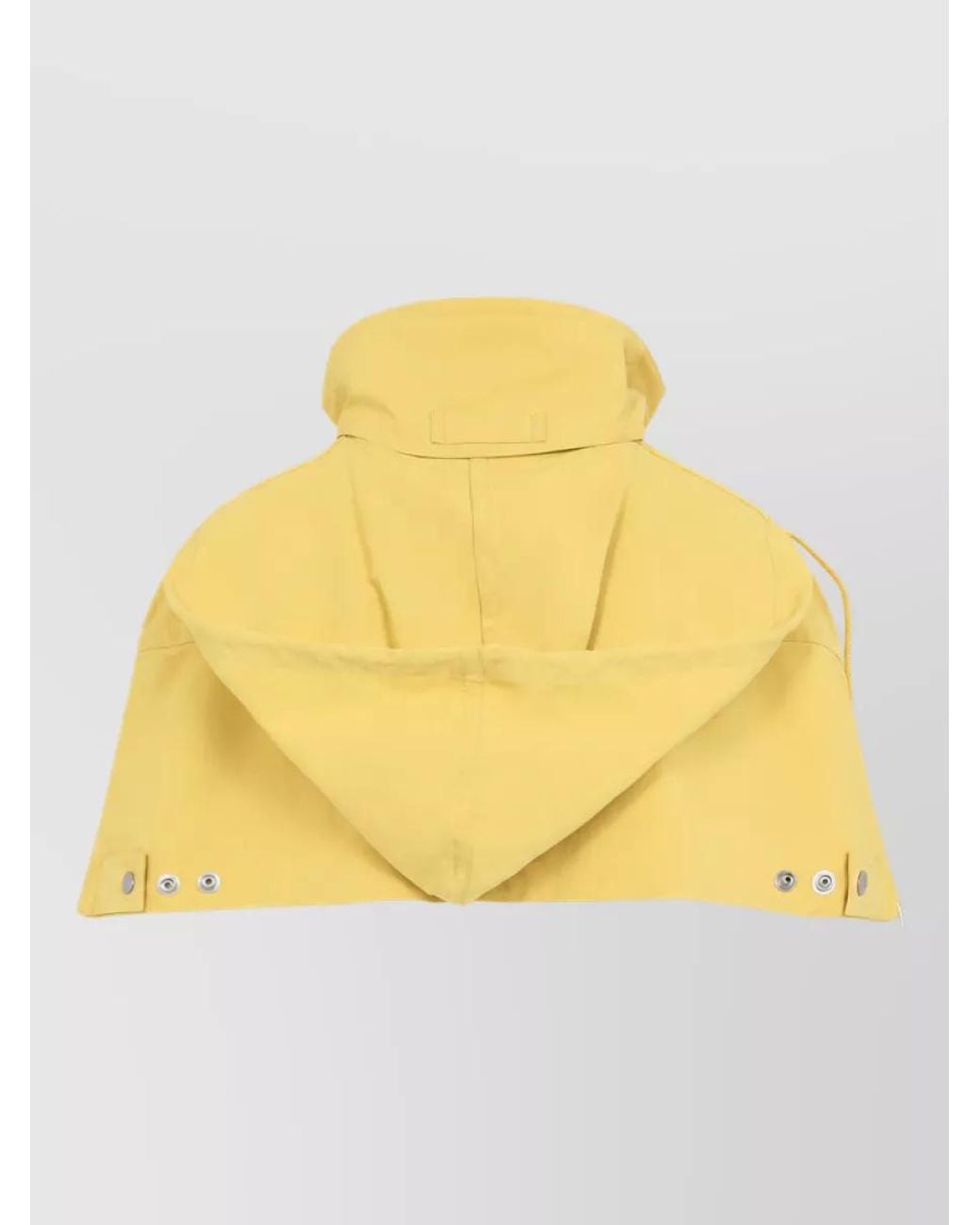 Prada Yellow Hooded Cropped Cape Jacket
