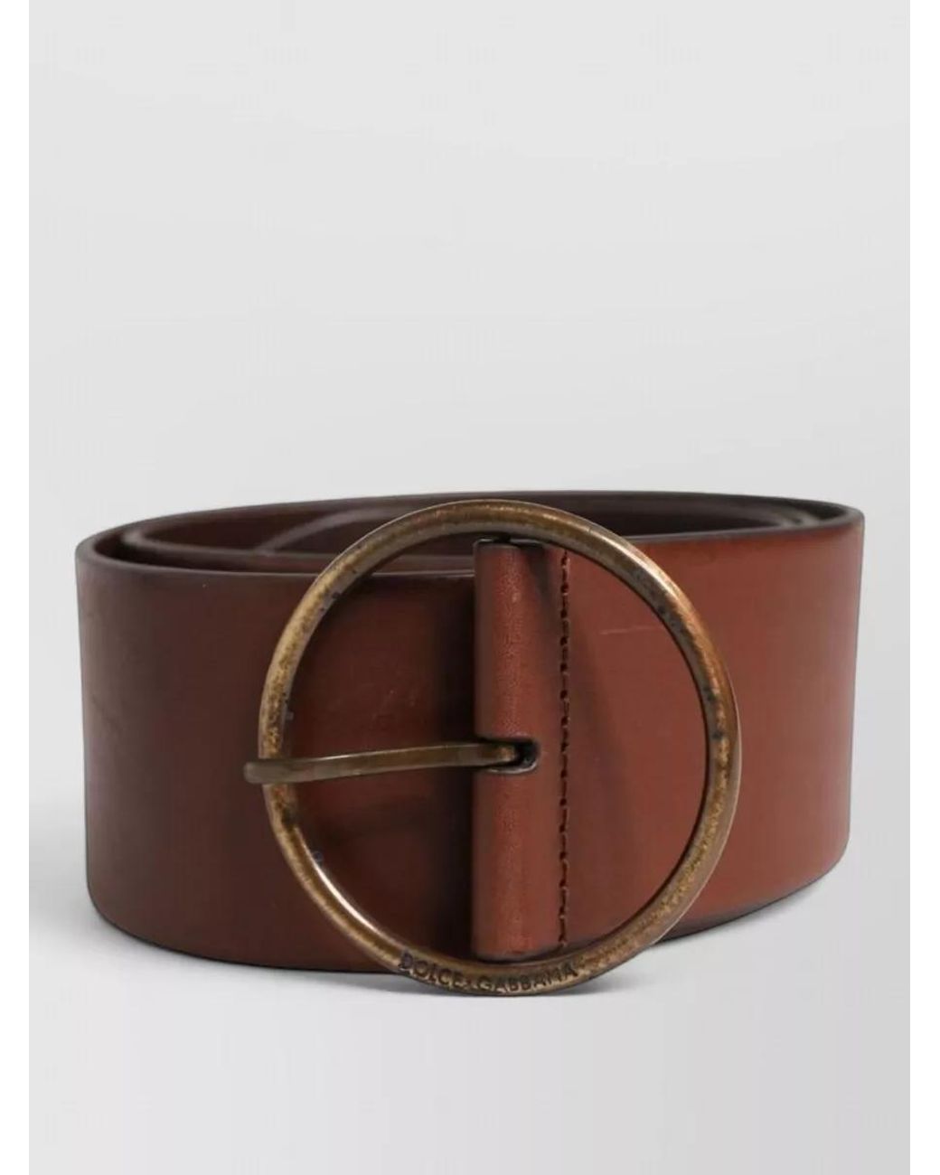 Dolce & Gabbana Brown Leather Wide Waist Belt for men