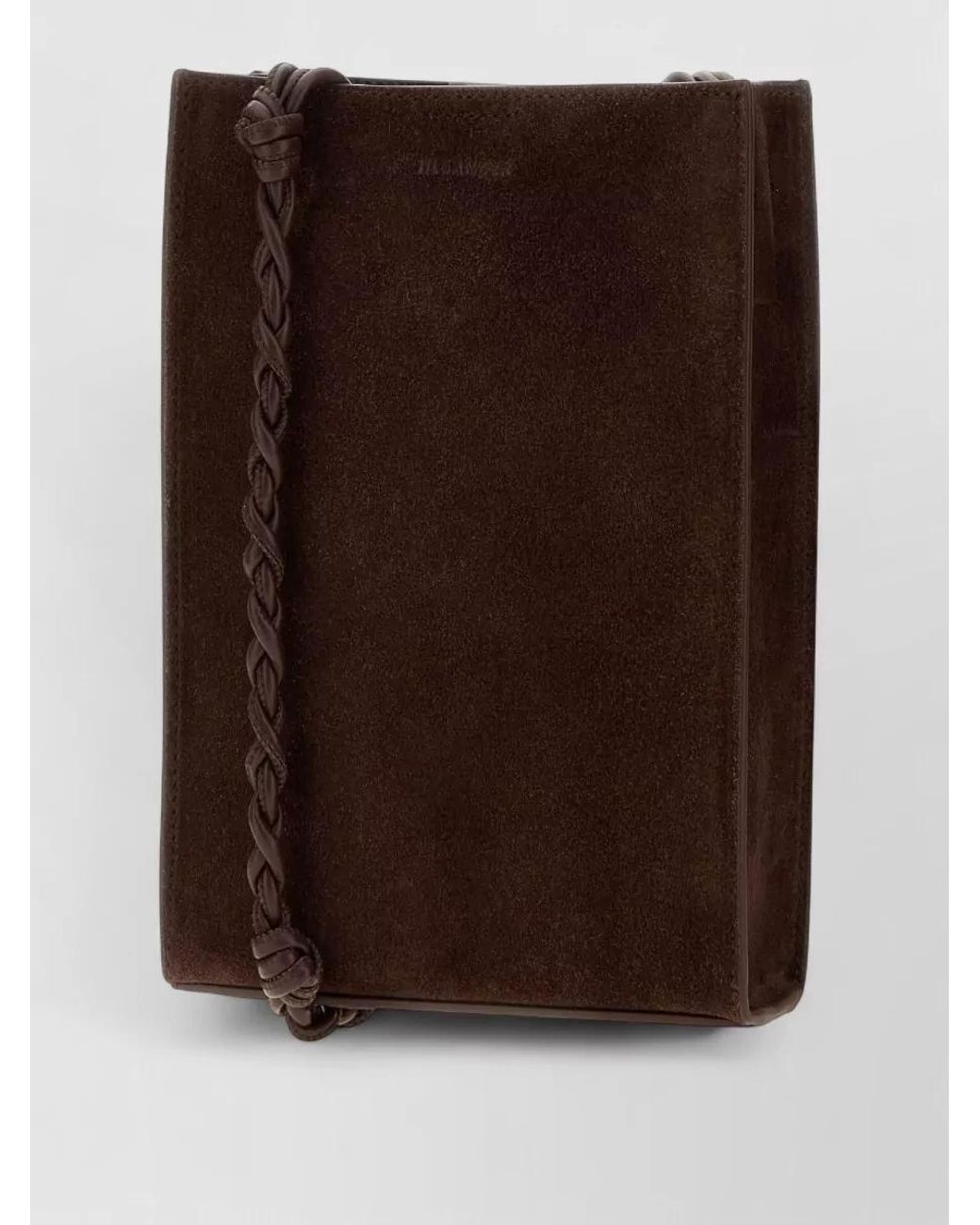 Jil Sander Brown Suede Crossbody Bag for men