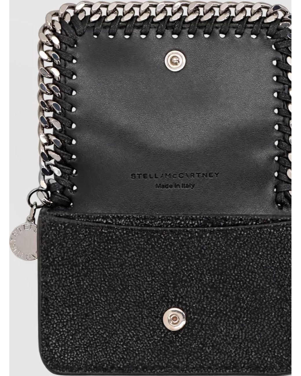 Stella McCartney Black Falabella Keyring Wallet