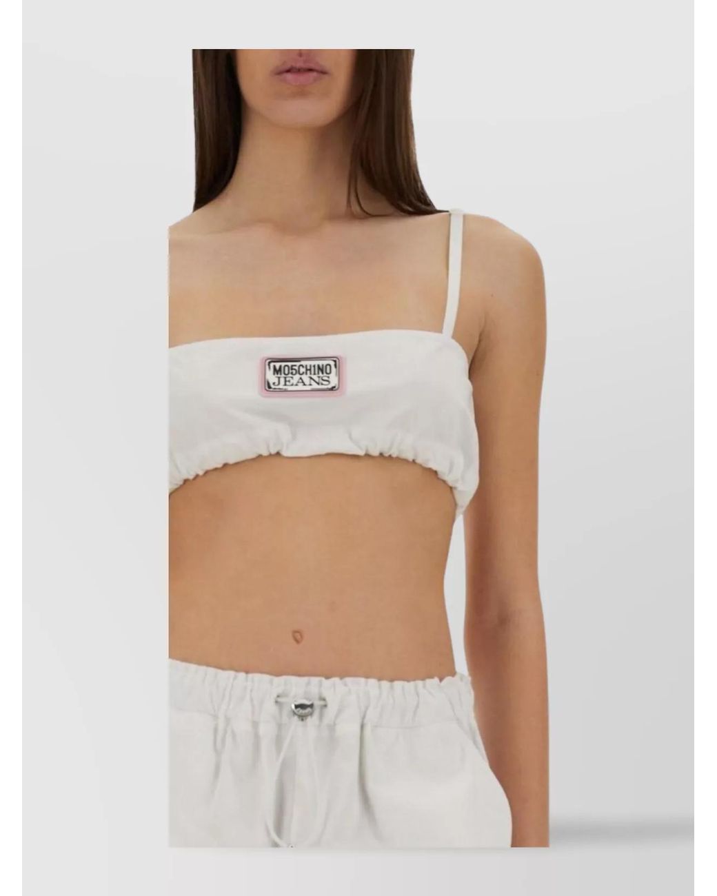 Moschino White Bandeau Top