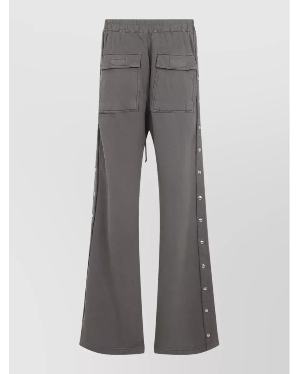 Rick Owens Gray Cotton Wide-Leg Wide Pusher Trousers for men