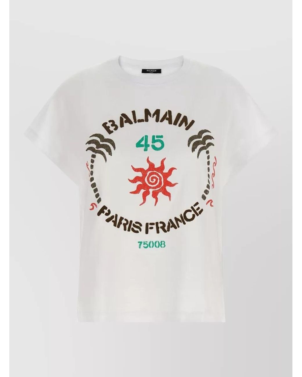 Balmain Gray Ribbed Crewneck Sleeveless Logo-Print T-Shirt