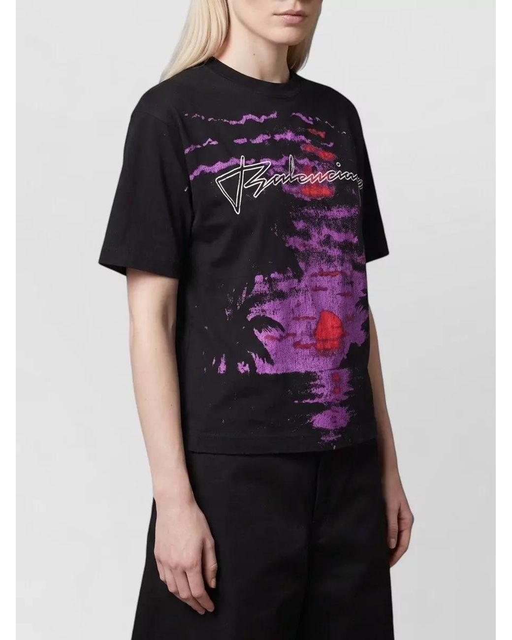 Balenciaga Black Dream Printed T-Shirt