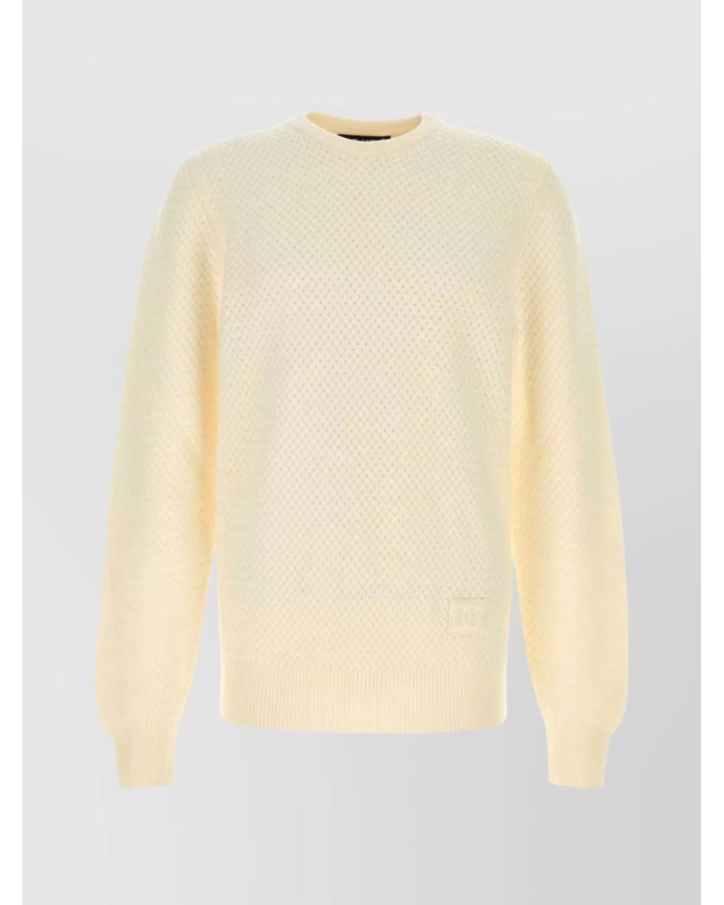 Dolce & Gabbana Natural Virgin Wool Sweater for men