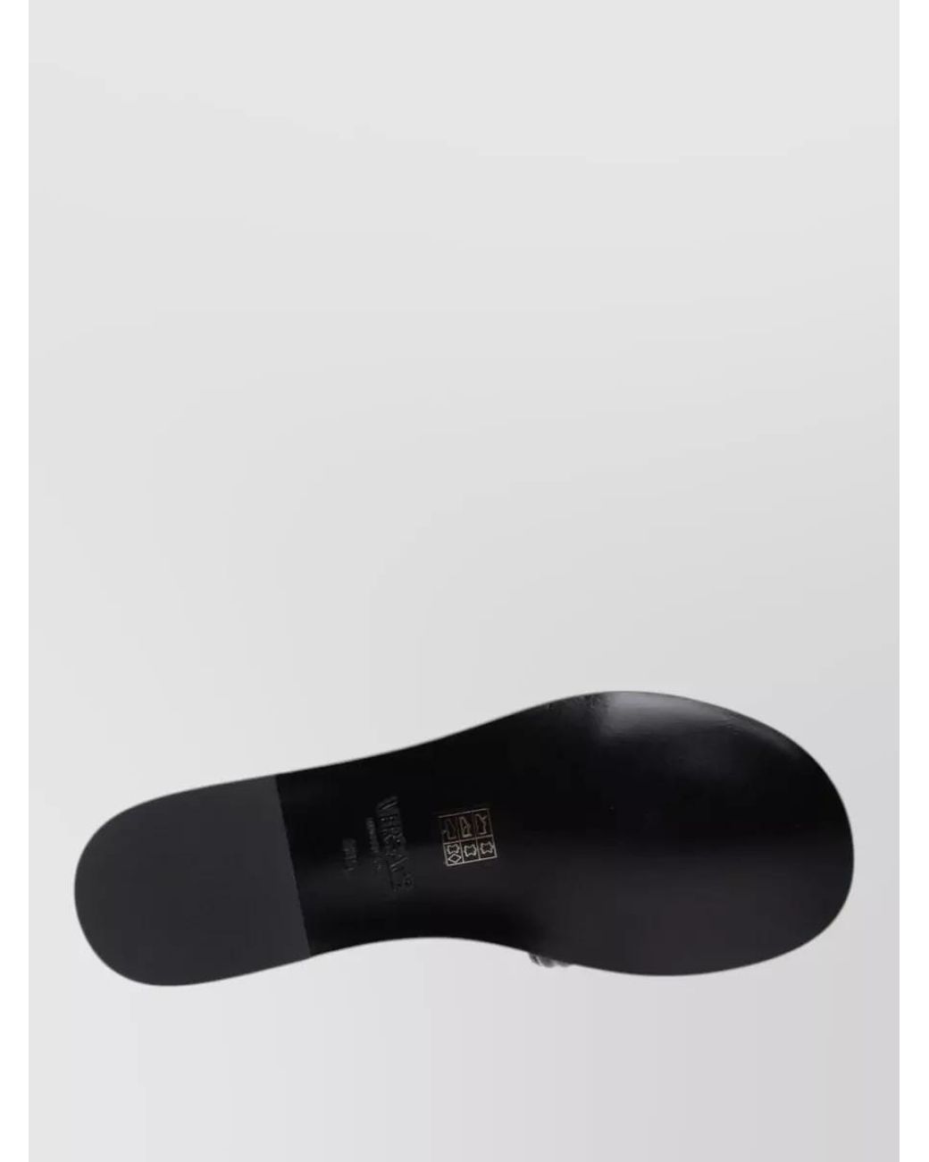 Versace Black Leather Sandals