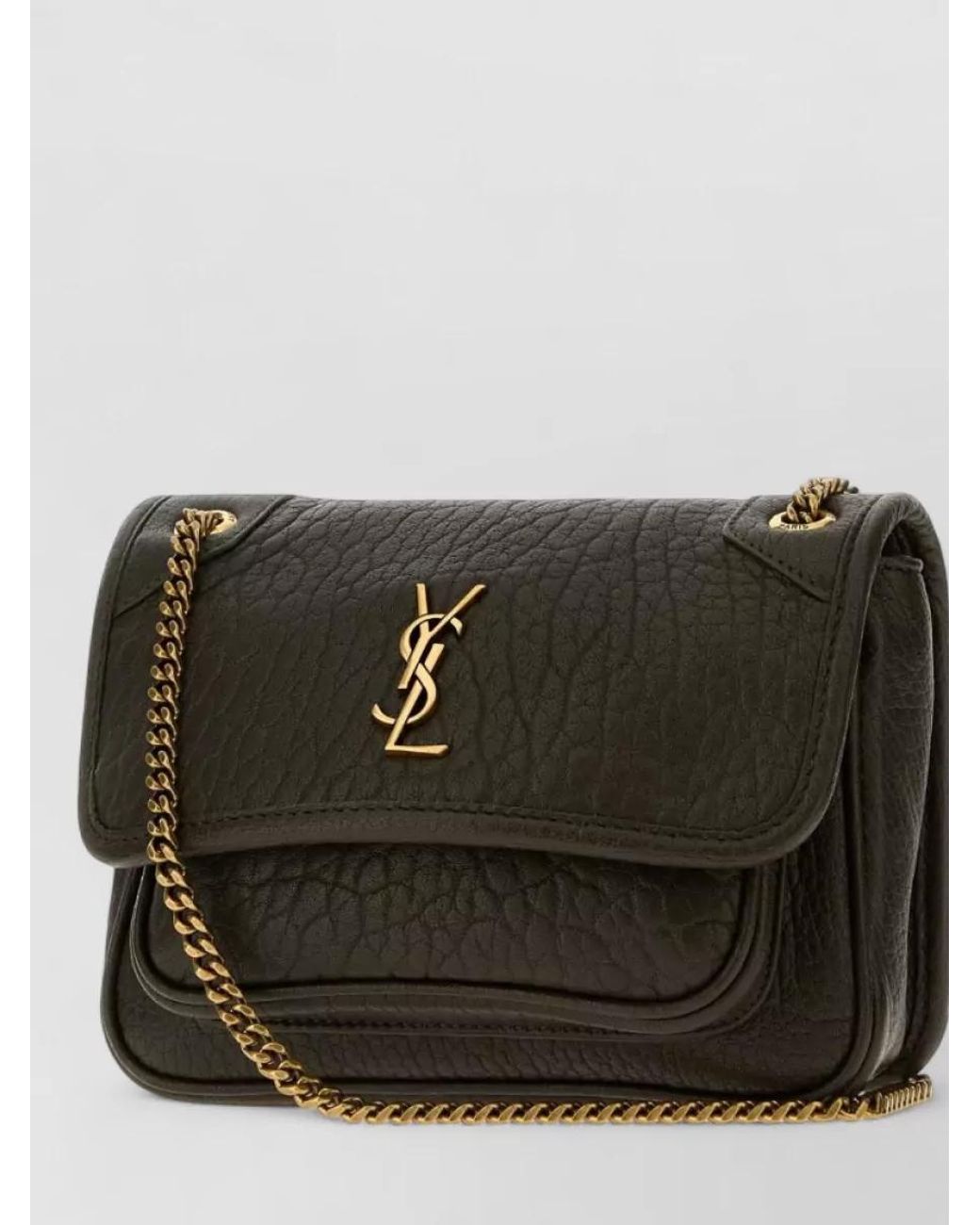 Saint Laurent Black Niki Mini Leather Clutch Bag