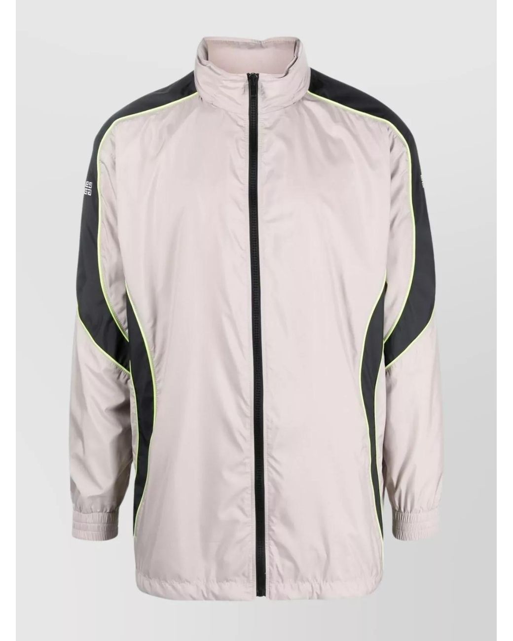 Givenchy Pink Leather Oversized Logo-Print Zip-Up Jacket for men