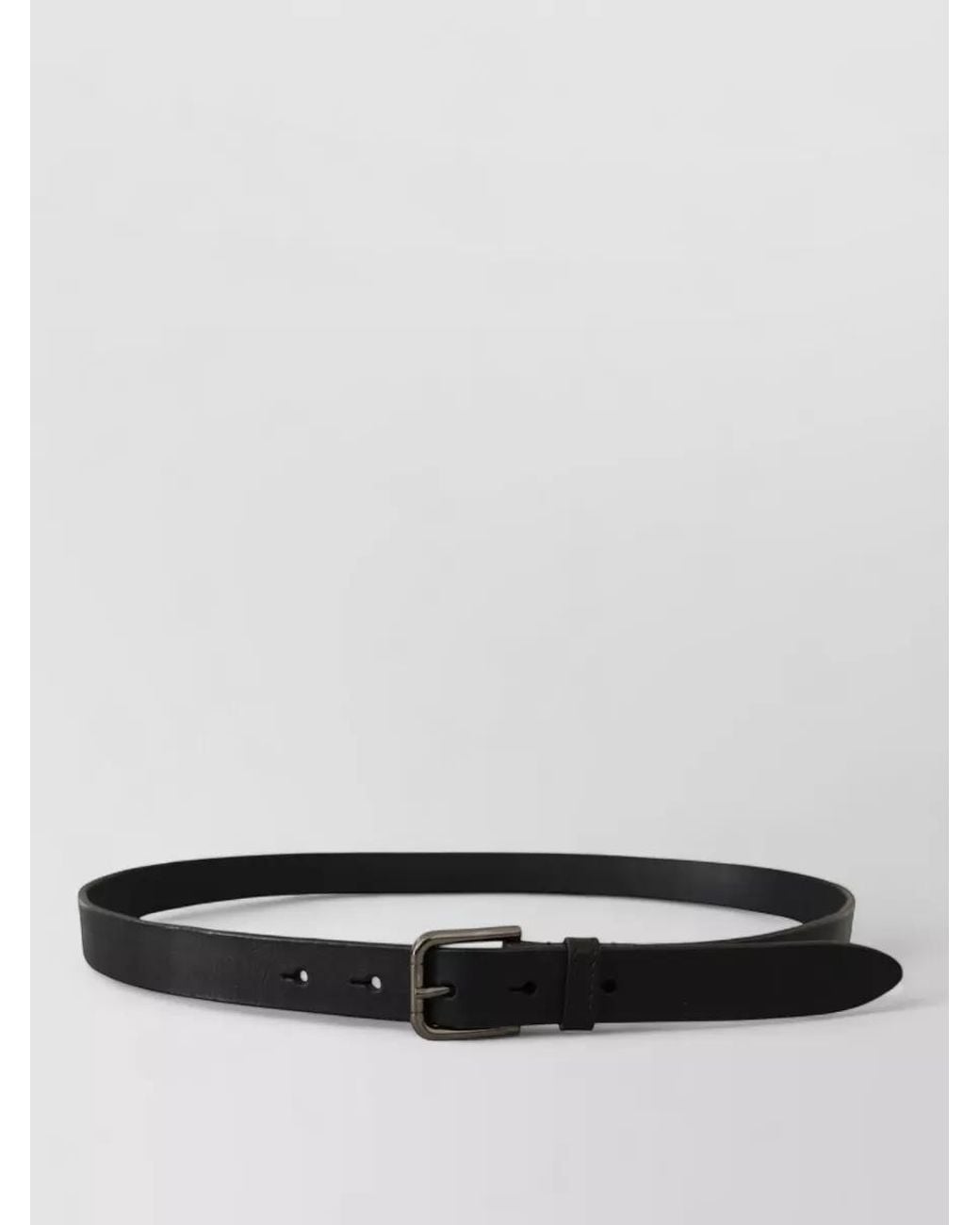 Dolce & Gabbana White Leather Logo Buckle Belt for men