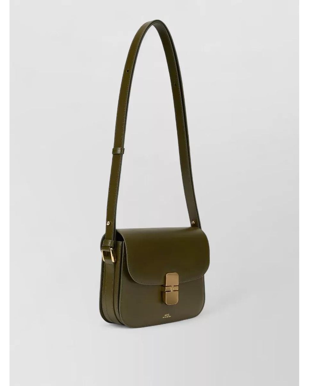 A.P.C. White Grace Leather Cross-Body Bag