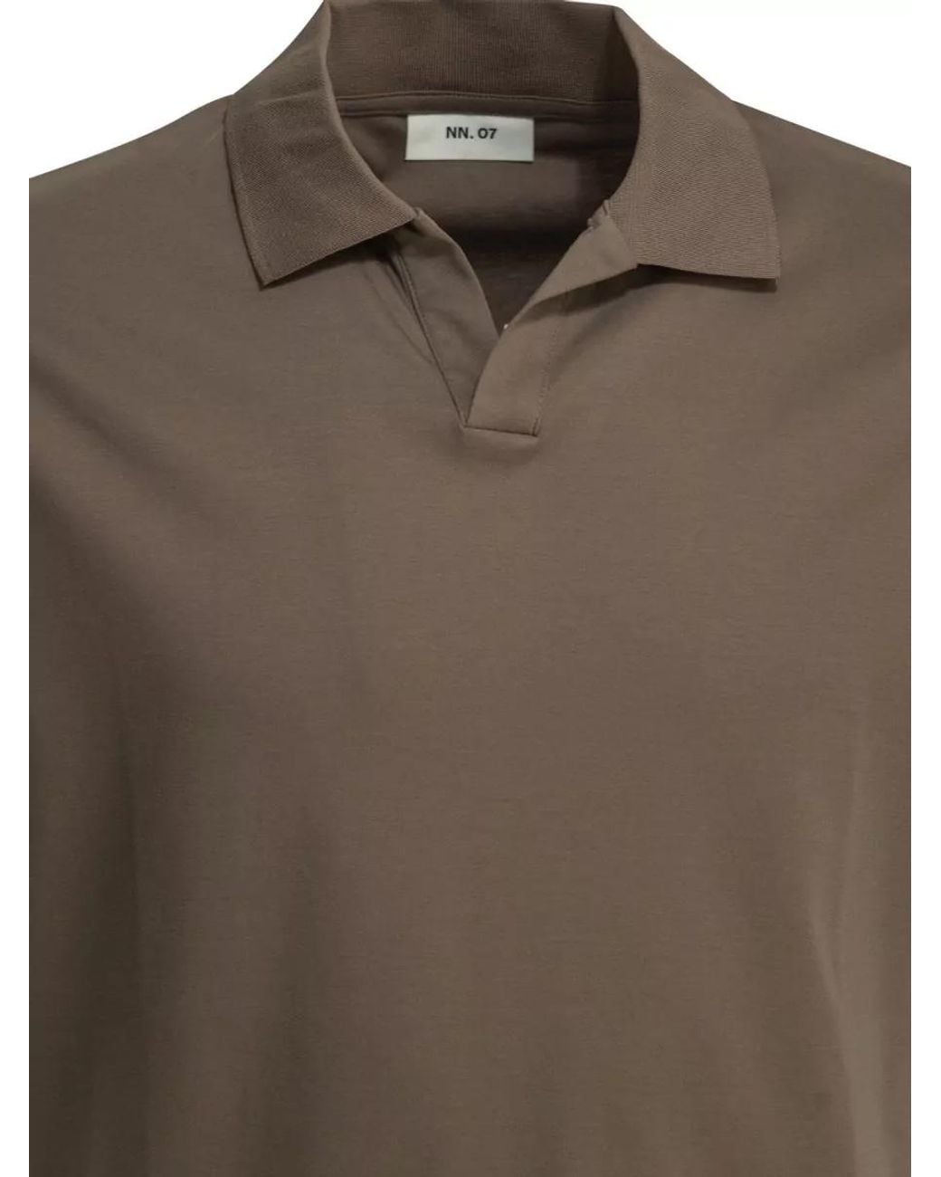 NN07 Brown Organic Cotton Short-Sleeve Polo Shirt for men