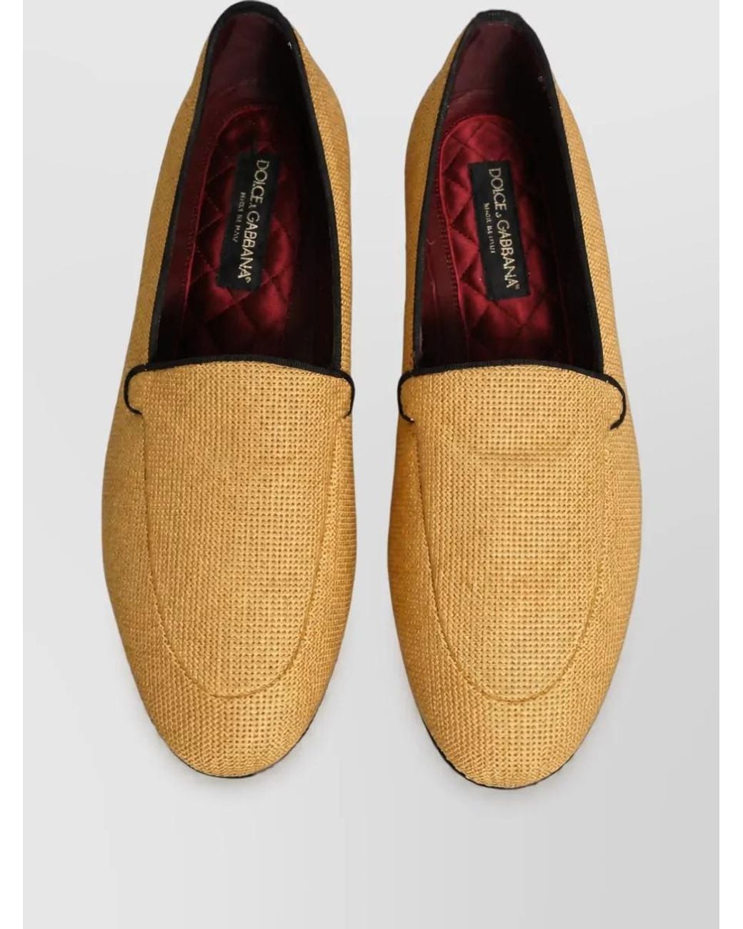 Dolce & Gabbana Natural Leather Slip-On Loafers for men