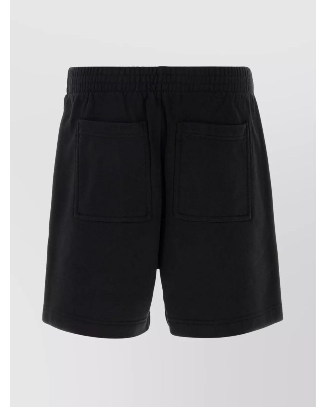 Represent Black Cotton Bermuda Shorts for men