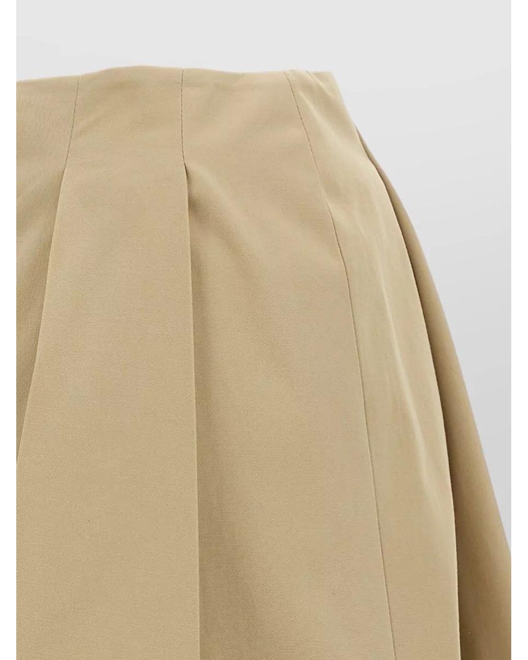 Balmain Natural Pleated Skirt
