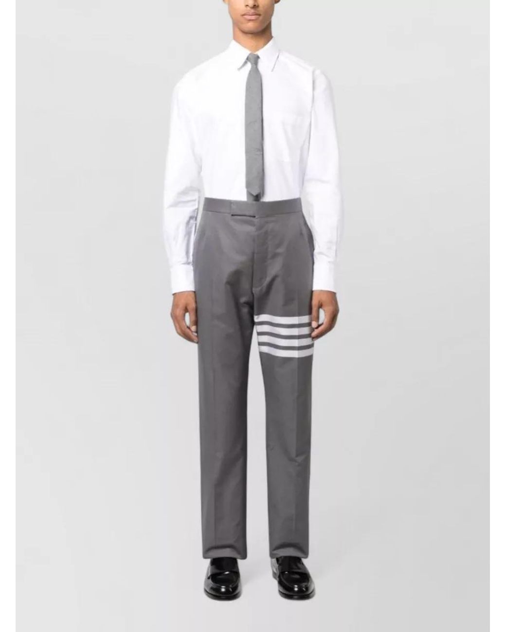 Thom Browne White Cotton Oxford Long-Sleeve Shirt for men